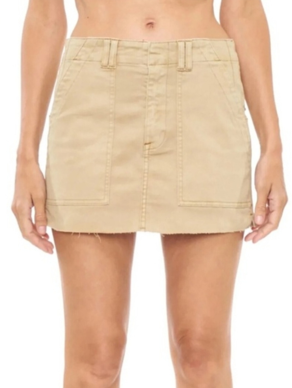 Pistola Penelope Mid-Rise Utility Frayed Hem Mini Skirt Size 26